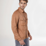 Men Brown Solid Regular Fit Polyester Jackets - Image 2