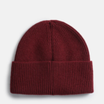 Women Red Solid Beanie Caps - Image 2