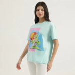 Women Round Neck Graphic Print T-Shirt - Image 2