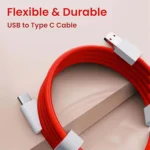 45 Watt 5 A Wall Fast Charging Mobile Charger With Detachable Cable Supports Supervooc, Vooc, Superdart, Dash, Warp Charging Tech (Red, Cable Included) - Image 4