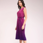 Ombre Pleated Dress – Pink And Purple - Image 2
