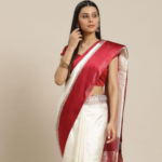 Tangail Silk Saree Off-white