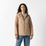 Women Beige Solid Casual Jacket - Image 2