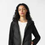 Women Black Solid Casual Jacket