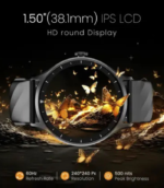Cellecor HYPE 1.50" HD IPS Display with 500 NITS | BT-Calling | VoiceAssistant Smartwatch (Black Strap, Free Size) - Image 3