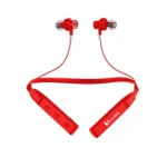 60 Hours Red Playtime Bluetooth Wireless Neckband headphones Earphone