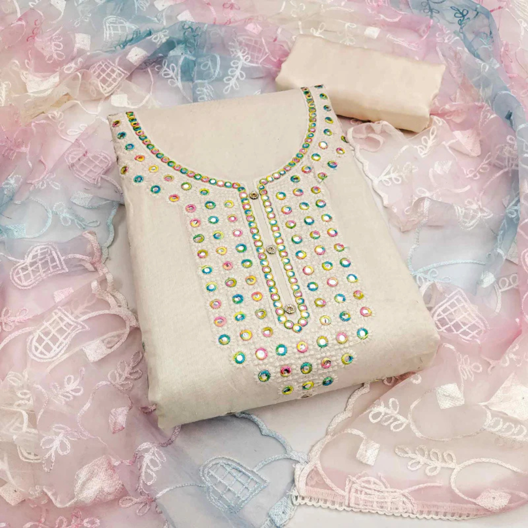 7-5.png Off White Designer Chanderi Dress Material with Intricate Thread Embroidery Detailing - Image 1