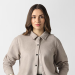 Women Beige Solid Casual Jacket