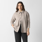 Women Beige Solid Casual Jacket - Image 2