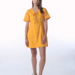 Lace-Up V-Neck Mini Dress - Image 2