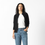 Women Black Solid Casual Jacket - Image 2