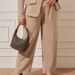 Wide Leg Trouser - Beige