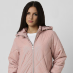 Women Pink Textured Casual Jacket