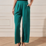 Wide Leg Trouser - Teal - Image 2
