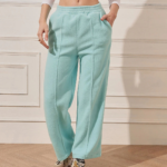 Stright Trouser = Turquoise Blue - Image 2