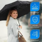 GEEO Black 3 Fold Umbrella - Image 2