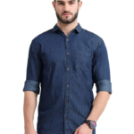 Miraan Men's Cotton Regular Fit Casual Denim Shirt (SIGDENIMM)