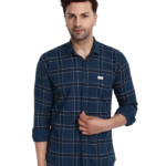 Majestic Man Slim Fit Cotton Casual Check Shirt for Men