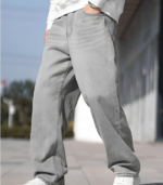 Men Jeans || Baggy Fit Jean's for Man || Loose Fit High Rise Denim || Stretchable Casual Wear Jean,s || Dance Rap Rapping Style Pant for Men || Denim Cotton Jeans (1) - Image 2