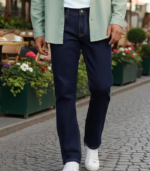 Fashion Men's Stretch Fit Mid Rise Washed Bootcut Jeans Stretchable - Image 2