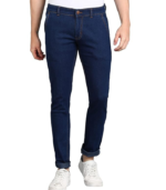 Men's Slim Fit Solid Jeans Stretchable