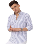 Men's Casual Printed Striped Stylish Latest Formal Shirt