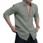 Men's Solid Linen Cotton Shirt | Casual | Plain | Full Sleeve | Summer-Regular Fit| Men Stylish Shirt | Everyday Formal Wear