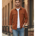 DEELMO Men’s Stylish Cotton Blend Casual Shirt || Full Sleeve Button-Down Shirt with Dual Flap Pockets || Comfortable Breathable Fabric || Perfect for Casual Office and Outing Wear