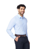 Men's Slim Fit Pure Cotton Structure Pattern Semi Cutaway Collar Full Sleeve Formal Shirt - Image 2