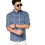Dennis Lingo Men's Checkered Slim Fit Cotton Casual Shirt