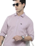 The Indian Garage Co Men Slim Fit Solid Full Sleeves Cutaway Collar Casual Shirt