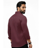 INKAST Men's Regular Fit Button Down Dress Shirts Textured Long Sleeve Casual Hawaiian Shirt - Image 2