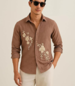 Lymio Men Shirt || Embroidered Shirt for Man || Full Sleeve || Summer Style (Available Also Packs) (01-04) - Image 2