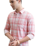 Highlander Men's Slim Fit Checks Shirt | Full Sleeves | Regular Collar | Casual Shirts for Men