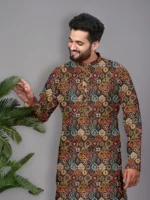 Brown Cotton Blend Men's Regular Kurta ( Pack of 1 )
