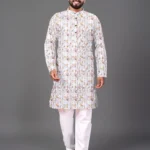 White Cotton Blend Men's Regular Kurta ( Pack of 1 )