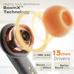 Life Like Z40 With 60H Playtime, Fast Charging, ENC Mic, 10 mm Rich Bass Drivers,Bluetooth 5.3 Ear Buds TWS - Gray - Image 3