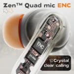 Life Like Z40 With 60H Playtime, Fast Charging, ENC Mic, 10 mm Rich Bass Drivers,Bluetooth 5.3 Ear Buds TWS - Gray - Image 4