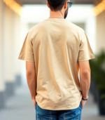 Men's Oversized Casual Stylished Printed Cotton Blended Round Neck T-Shirt - Image 2