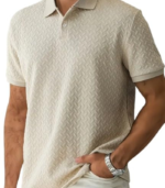 Trillion Jaqquard Men's Polo T Shirt for Men (Polyester Blend | Regular Fit)