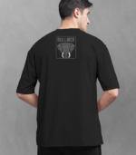 BULLMER Beige Front and Back Printed/Colourblock Baggy/Oversized Tshirt for Men - Image 2