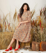 Symbol Women's Rayon Fit and Flare One Piece Midi Length Dress (Available in Plus Sizes) - Image 2