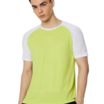 Men's Solid Regular Fit Sports Stretch T-Shirt | Round Neck | Raglan Sleeve | Moisture-Wicking | Activewear | Running | Gym | Plain (Available in Plus Sizes)