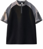 FN3 Men’s Half-Zip Color Block RegularFit T-Shirt|| Raglan Style || Casual Streetwear Tees