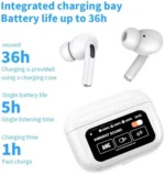 Neo TOUCH SCREEN Bluetooth True Wireless (TWS) In Ear 5 Hours Playback Active Noise cancellation IPX4(Splash & Sweat Proof) White - Image 2