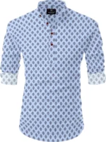 Nofilter Light Blue Cotton Blend Men's Regular Kurta ( Pack of 1 )