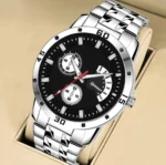 Shivark Silver Metal Analog Men's Watch