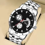 Shivark Silver Metal Analog Men's Watch