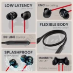 Bullet Z Red Playing,HIFI Sound,Deep Bass,Bluetooth Neckband Earphone Bluetooth Headset - Image 3