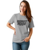 Loose Fit Round Neck Half Sleeve Cottonblend Tshirt